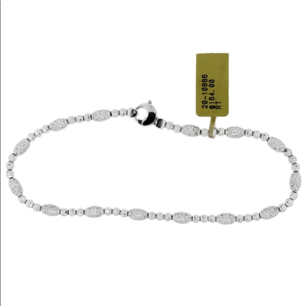 Officina Bernardi Sterling Silver Platinum Ankle Bracelet